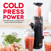 Dash Deluxe Cold Press Compact Masticating Juicer with Accessories $77.95...