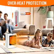 Electric Portable 1500W Adjustable Space Heater with Remote Control $20.99...