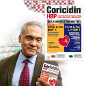 FOUR 24-Count Coricidin HBP Decongestant-Free Cold Symptom Relief as low...