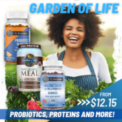 Today Only! Garden of Life Probiotics, Proteins, and more from $12.15 (Reg....