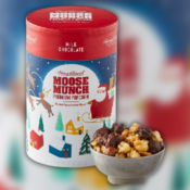 Harry & David Popcorn Moose Munch Cylinder Milk Chocolate Mix, 10 Oz...