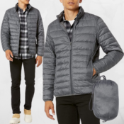 Amazon Essentials Men’s Packable Lightweight Water-Resistant Puffer Jacket...
