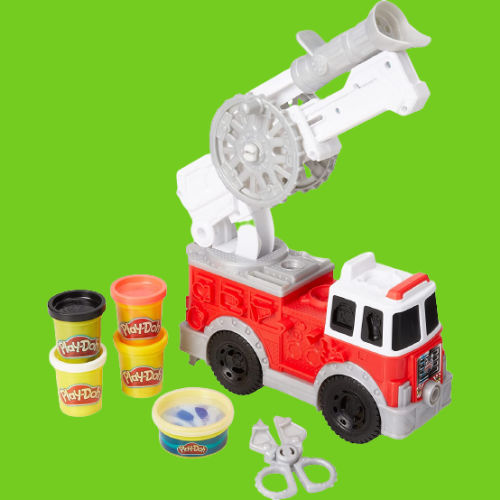 PlayDoh Wheels Fire Truck Toy Vehicle Set 11 (Reg. 22) Fabulessly