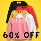 Today Only! Save 60% OFF on Softest Long-Sleeve Lattice-Back Tee for Girls...