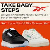 Save Up to 60% on Reebok Kids Footwear
