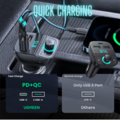 TWO Ugreen Car Bluetooth Adapters $17.59 EACH After Coupon (Reg. $22) +...