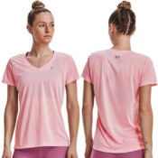 Under Armour Women's Tech V-Neck Short-Sleeve T-Shirt, Prime Pink $14.97...