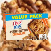 FOUR 12-Count Chex Mix Snack Bars, Peanut Butter Chocolate, 13.56 oz Box...