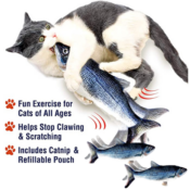 2-Pack Ontel Flippity Fish Interactive Cat Toy w/ Catnip $10 (Reg. $24)...