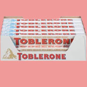 20-Count Toblerone Swiss White Chocolate Bars with Honey & Almond Nougat...