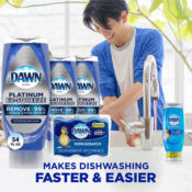 3-Count 18oz Dawn Ultra EZ-Squeeze Dishwashing Soap + 2x Scrub Sponges...