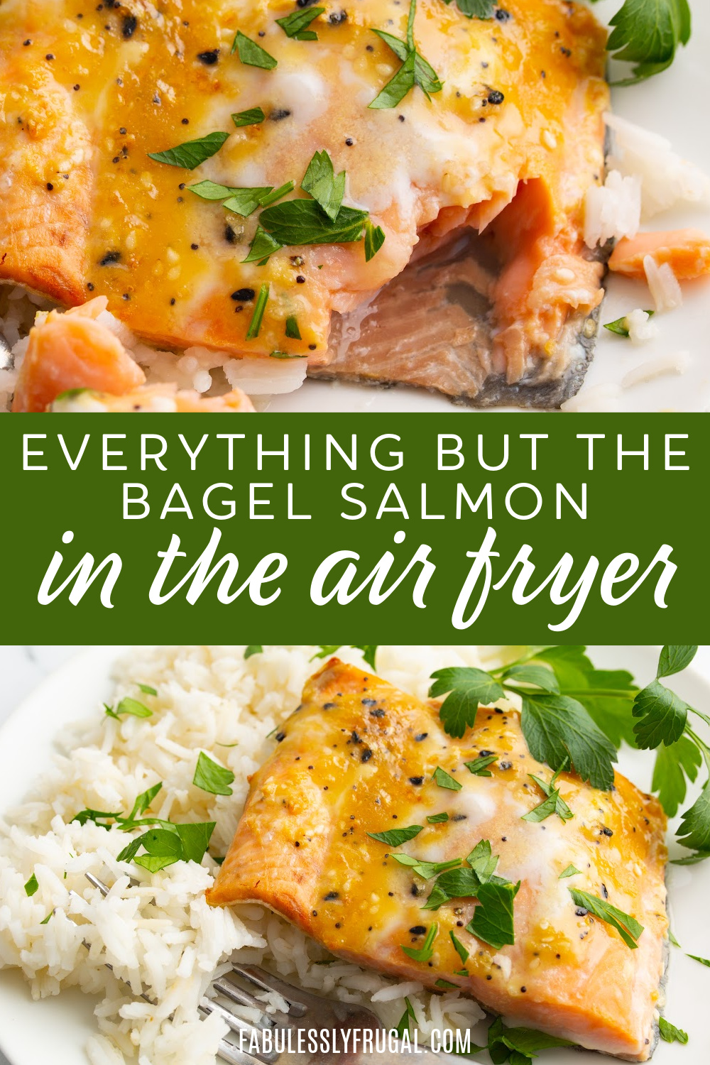 Air Fryer Everything Bagel Salmon Bowls - Hungry Happens