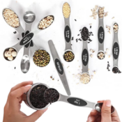 7-Piece Magnetic Dry and Liquid Stacking Measuring Spoons Set $7.99 (Reg....