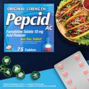 75-Count Pepcid Original Strength Acid Reducer Tablets as low as $12.28...