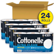 Cottonelle Ultra Clean Toilet Paper Family Mega Rolls, 24-Count as low...