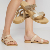 Crocs Women's Tulum Metallic Toe Post Sandal $20 (Reg. $40)