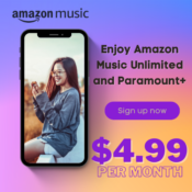 Enjoy Amazon Music Unlimited and Paramount+ for $4.99/month