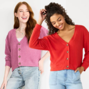 Juniors' SO Cropped Button-Front Cardigan $5.25 (Reg. $30) - 7 Colors -...