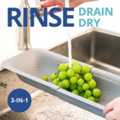 Today Only! Over the Sink Colander Strainer Basket $14.39 (Reg. $19.99)...