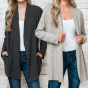 Ultra Soft Long Sleeve Open Cardigan $16.98 Shipped (Reg. $54) - S-3XL,...