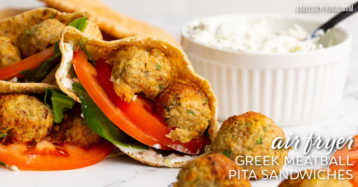 Greek Meatball Pitas with Tzatziki Sauce Recipe Fabulessly Frugal
