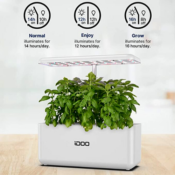 iDOO Hydroponics Growing System, Indoor Garden Starter Kit with LED Grow...
