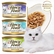24-Count Fancy Feast Seafood Collection in Wet Cat Food Variety Pack as...