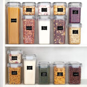 24-Pieces Plastic Kitchen and Pantry Organization Canisters $33.99 Shipped...