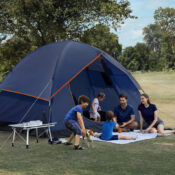 6-Person Waterproof Family Camping Tent, Navy Blue $65.59 After Coupon...