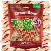 50-Count Dreambone Twist Sticks, Chicken Rawhide-Free Chews For Dogs as...