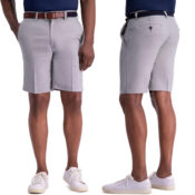 Haggar Men's Cool 18 Straight Fit Flat Front Shorts, Charcoal $13.75 (Reg....