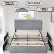 Ohwill Bed Frame with 4 Drawers Storage - Full Queen King Size for just...