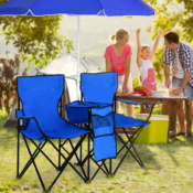 Portable Double Camping Chair with Umbrella & Cooler $59.99 Shipped...