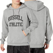 Russell Athletic Men's Dri-Power Pullover Fleece Graphic Hoodie, Oxford-Arch...