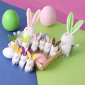 Set of 10 Easter Hanging Gnome Bunny Ornaments $11.40 After Coupon (Reg....