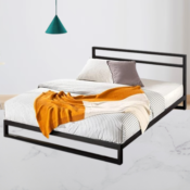 Zinus Metal Platform Bed Frame w/ Headboard, Twin $93 Shipped Free (Reg....