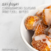 air fryer cinnamon sugar pretzel bites