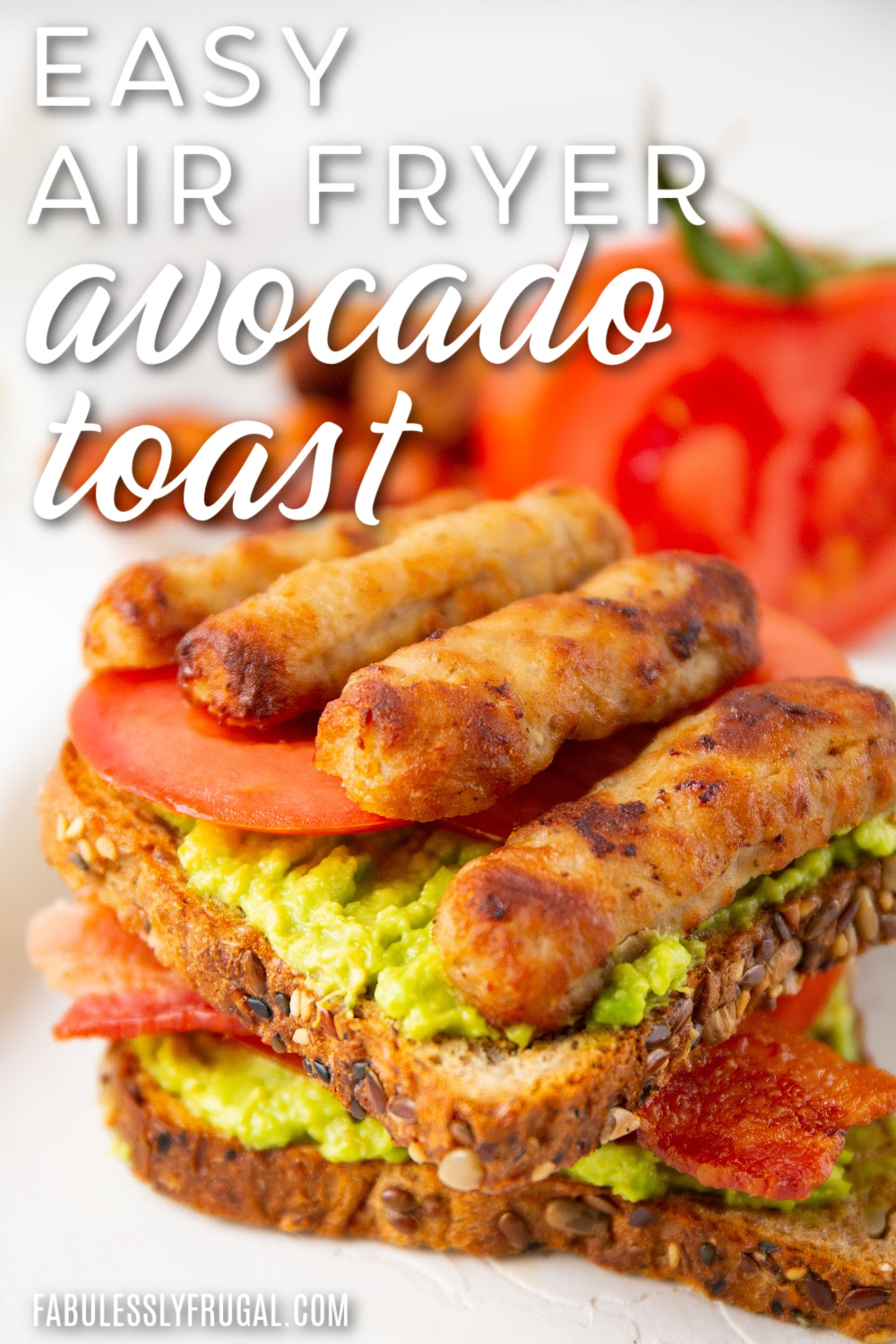 easy air fryer avocado toast