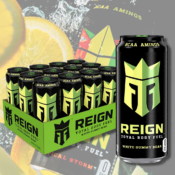 12-Pack 16-Oz Reign Total Body Fuel Fitness & Performance Drink, White...