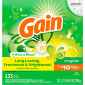 133 Loads Gain Powder Laundry Detergent, Original Scent as low as $13.12...