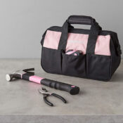 165-Piece Amazon Basics Household Tool Set with Tool Bag, Pink $16.68 (Reg....