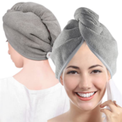 2-Count Microfiber Hair Towel Wrap for Women as low as $7.18 After Coupon...
