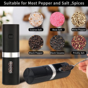 2-Pack Electric Salt and Pepper Grinder Set $12 (Reg. $40) - $6 each