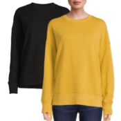 2-Pack Time and Tru Women's Garment Wash Sweatshirts $14 (Reg. $26) - $7...