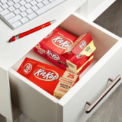 25-Count KitKat Milk Chocolate Snack Size Wafer Bars $6.38 (Reg. $11.75)...