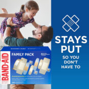 280-Count Band-Aid Adhesive Bandages Family Variety Pack 10.02 (Reg. $22.23)...