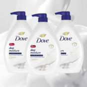 3-Pack Dove Deep Moisture 34-Ounce Body Wash with Pump as low as $19.48...