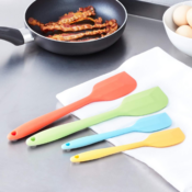 4-Pack AmazonCommercial Non-Stick Heat Resistant Silicone Spatula Set $8.76...