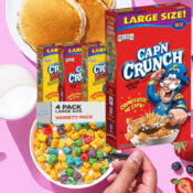 4-Pack Cap'n Crunch Cereal, Original & Crunch Berries Variety Pack...