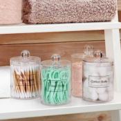 4-Pack Clear Plastic 10-Ounce Canister Set $9.99 (Reg. $14) - $2.50/Canister...